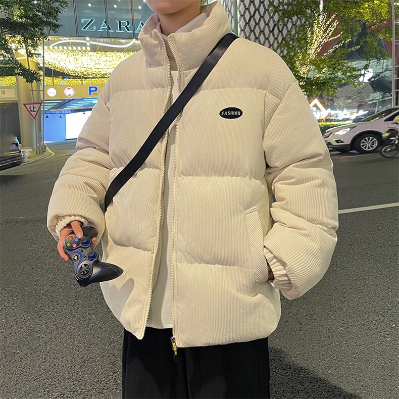 2023男冬季新款灯芯绒保暖棉衣防风宽松加厚大码棉服外套BYM09P85,男装棉衣,电商A086