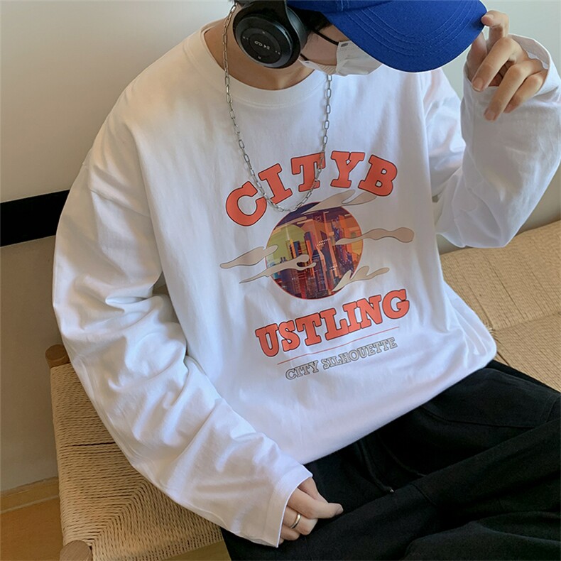 2024早秋款美式印花潮流宽松长袖T恤216-2-CT99-P28,男装T恤,星座716-1