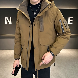 2025男冬季百搭休闲痞帅潮流时尚连帽工装保暖羽绒服YR8086-P220图片