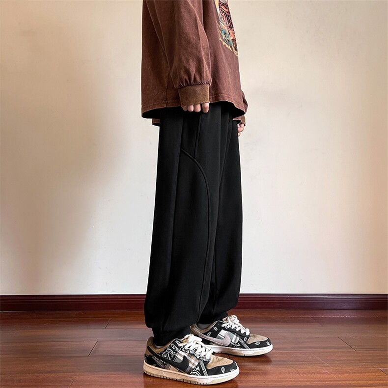 品质加绒加厚束脚运动裤全棉加厚休闲裤XZ102A-2-K2213-P60图片