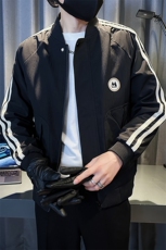 棒球领外套男秋季休闲条纹夹克潮牌痞帅气拼接上衣飞行服JK08-P98，男装夹克，电商D323（原B261）