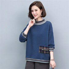 时尚潮流舒适卫衣/绒衫长袖2021年冬季休闲高领优雅，女装卫衣/绒衫，悦见她