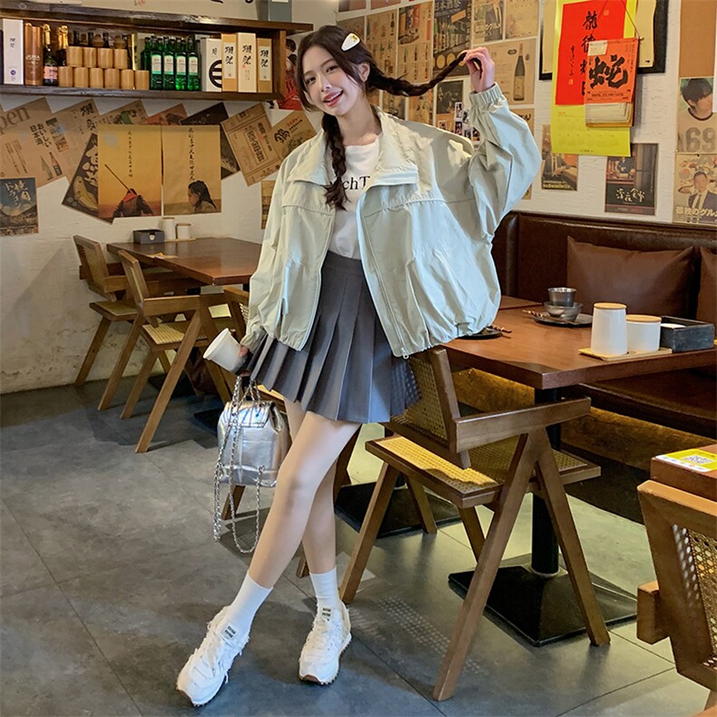 韩系简约休闲夹克外套女春季2025新款小个子超火洋气爆款减龄上衣,女装短外套,辉之琳