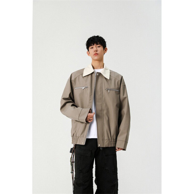 美式复古翻领夹克无影墙外套男100聚酯PJ2501-特P80控138，男装夹克，电商B370