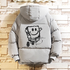海绵宝宝加厚加绒连帽衣大码服男面包服男砖墙MY16245-P100，男装棉衣，电商A040A