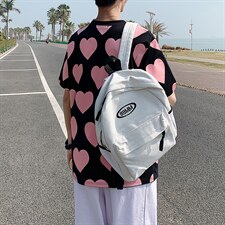 港风全身爱心印花短袖T恤男女夏季纯棉短袖情侣装T127P35控49,男装T恤,电商A089-1