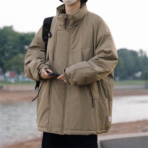 日系立领棉衣男ins潮牌面包服冬季加厚宽松情侣棉服 W6047-P78图片