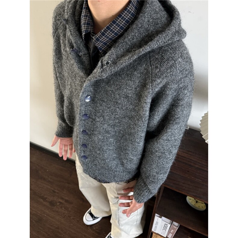 连帽毛衣开衫高品质鹿毛绒针织衫M-2XL网络图MY1028-P55,男装针织衫/毛衣,星座301C-5