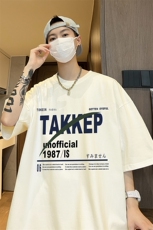 量大优可提供视频买家秀2024夏新款美式短袖T恤D223A-T007B-P18，男装T恤，电商019-1