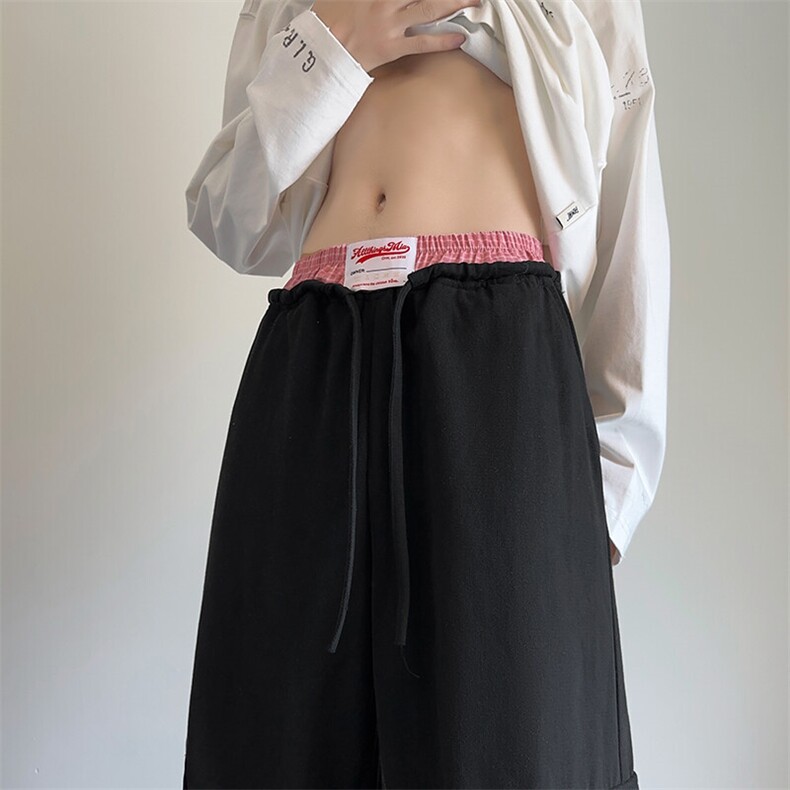 GENIOLAMODE美式腰头拼接工装裤子男士秋季新款宽松直筒休闲百搭,男装工装外套,电商B315