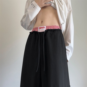 GENIOLAMODE美式腰头拼接工装裤子男士秋季新款宽松直筒休闲百搭图片