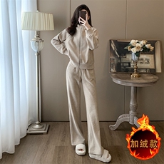 女秋冬新款时尚连帽开衫卫衣卫裤两件套，女装套装/套裙，江南