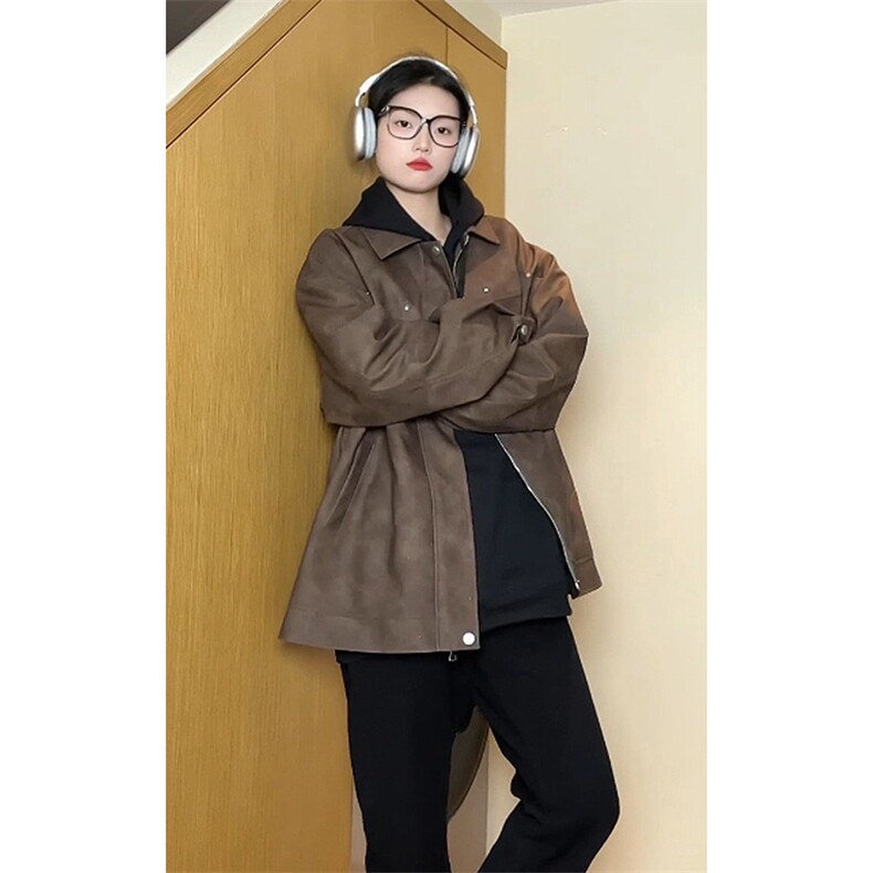 潮流宽松美式复古机车皮衣PU皮夹克外套P7808-P75【特价】,男装夹克,电商A007