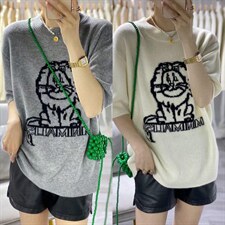 新款洋气花高领休闲宽松时尚百搭慵懒风糖果色针织全羊毛，其它，纳影