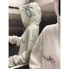 5300-P55原版做工/刺绣/后包新款花卉连帽卫衣，女装卫衣/绒衫，星座617A-2