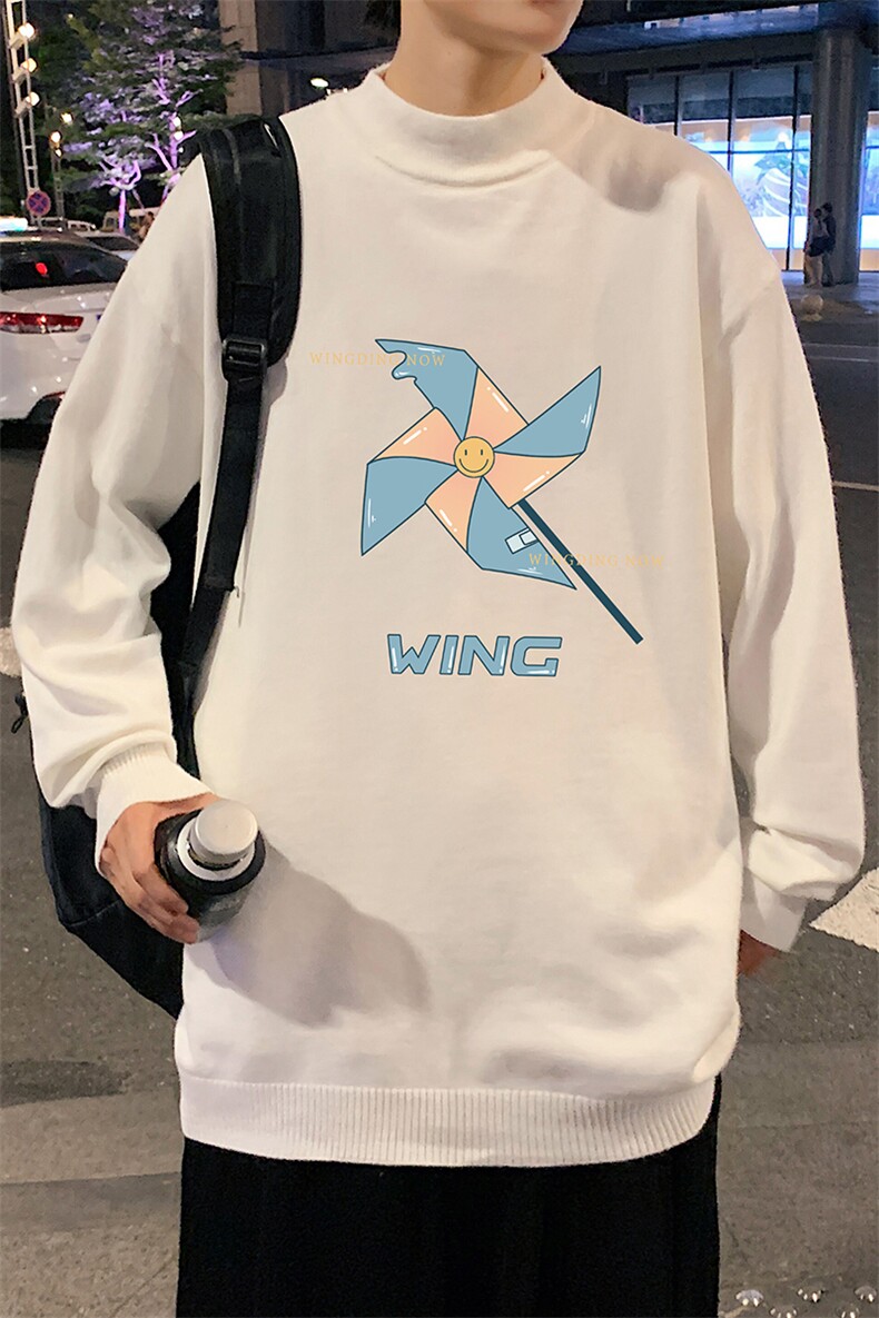 M18112-P45加绒款-P65半高领毛衣男士大码针织衫男毛线衣男,男装针织衫/毛衣,电商A040