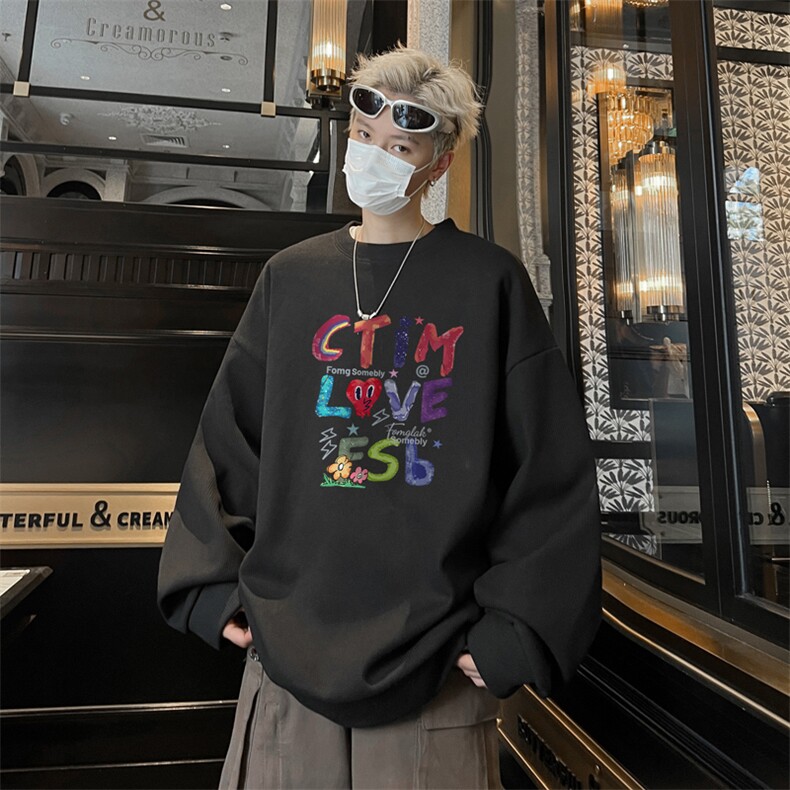 华夫格！华夫格上衣男圆领华夫格卫衣男大码长袖t恤男HY249-特P23,男装T恤,电商B367