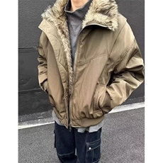 小众解构毛领夹克棉服男女冬季新款保暖棉衣外套棉袄M6026，男装夹克，星座1116A（原606A-3）