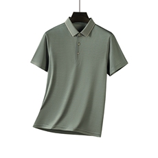 高端夏季新款醋酸POLO衫短袖T恤男士中年商务休闲翻领短袖，男装Polo衫，钱塘723