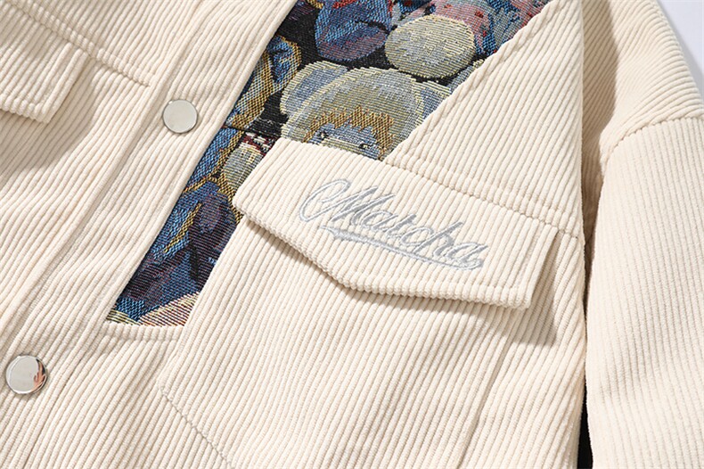 潮刺绣外套男春秋季美式潮牌巴洛克工装夹克高级感情侣装棒球服,男装夹克,电商A011（原4039）
