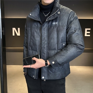 3777-M-3XL-P205标50绒店主风冬季渲染修身男士羽绒服外套男图片