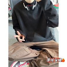 德绒打底衫半高领刺绣字母保暖内搭长T恤卫衣TJ1203-P23【特价】，男装T恤，电商A007