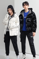 现货潮牌连帽鲨鱼皮学生情侣宽松高品质羽绒服轻薄外套面包服，男装羽绒服，星座301D-5(原星座1415）