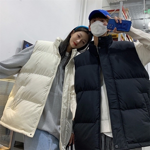 加绒男立领棉衣马甲棉袄情侣面包服保暖背心大码M-5XL MJ908 P40图片