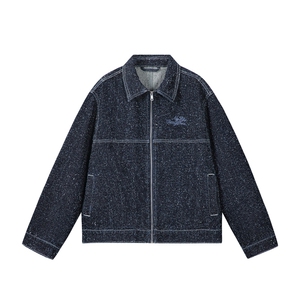 水洗牛仔外套男款春美式痞帅上衣服宽松休闲工装夹克JK1321-P90图片