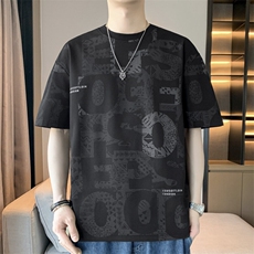 7A抗菌夏季大码潮流时尚动漫印花男士短袖，男装T恤，星座1107-1