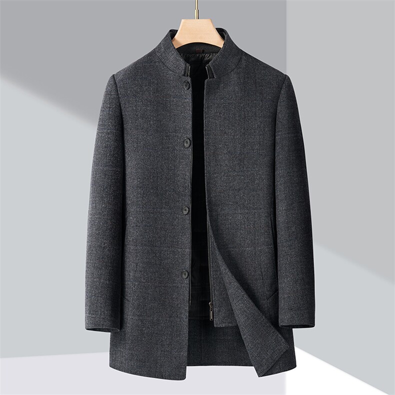 新款羽绒服2023冬季男士商务休闲宽松加厚外套免烫中年潮流男装图片