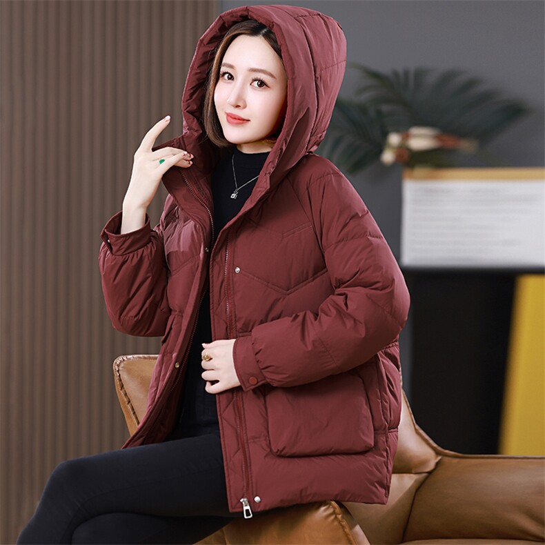 2025年冬季新款简约大码显瘦棉服现货，女装棉衣/棉服，婷思杰（原婷想服饰）