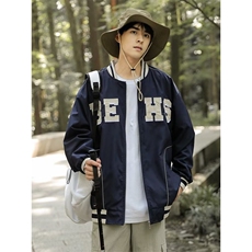 美式字母刺绣棒球服男女春秋潮牌ins情侣休闲夹克外套J632-P58，男装夹克，星座1109-3
