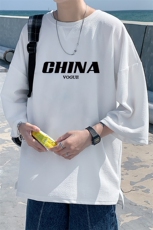Q11001-P30春夏季七分袖t恤男大码五分袖男短袖中袖，男装T恤，电商A040