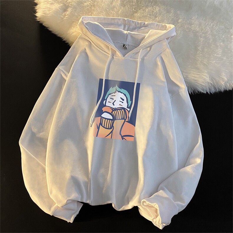 WY2042-P35加绒款-P40纯棉连帽卫衣男大码运动帽衫宽松薄外套男,男装卫衣,电商A040