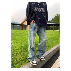 街客美式复古V领球服运动毛衣男慵懒高级感学院风针织衫外套春秋，男装针织衫/毛衣，四季星座505