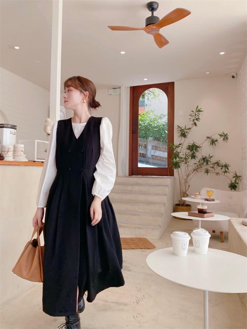 大翻领背心裙两件套，女装背心吊带，Balance Studio