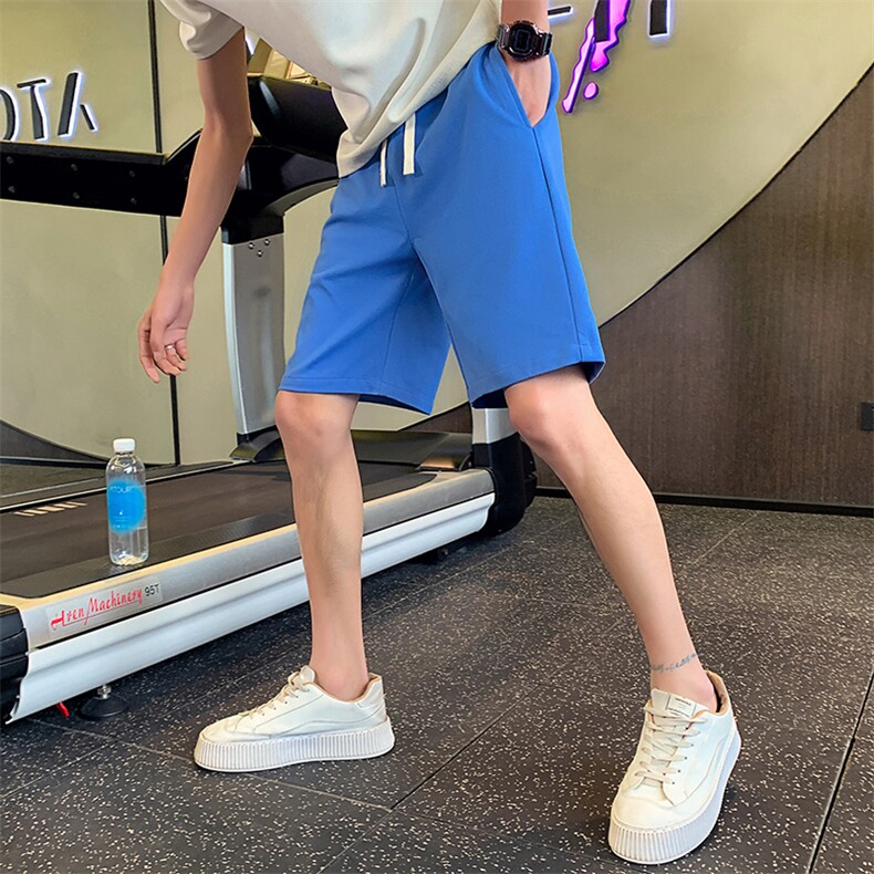 2024夏季新款 休闲纯色松紧腰修身短裤五分裤男K9221-p40控58图片