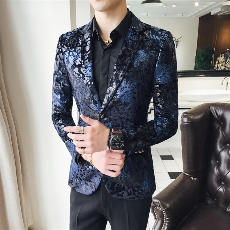 【春款】欧版英伦风大码店主风西装西服男D219-6103图片