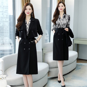 2023年春季时尚简约大方气质优雅收腰显瘦休闲修身两件套，女装套装/套裙，江南富贵女