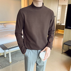 双面绒男保暖卫衣打底衫上衣体恤半高领德绒T617-P35，男装T恤，星座1012-1