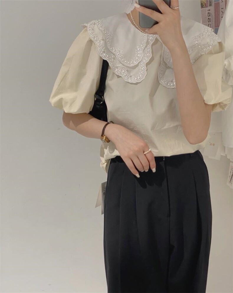 娃娃领小衫，其它，驿谷