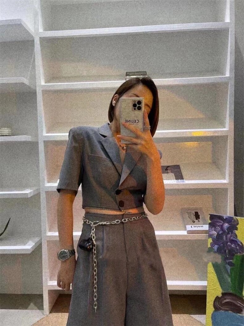 夏季新款西装连衣裙，套装，女装西装，二分之一