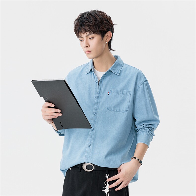 牛仔衬衫现货深度库存当天配齐跑量款DS-C323-1-N89-TP45,男装衬衫,电商C323-1