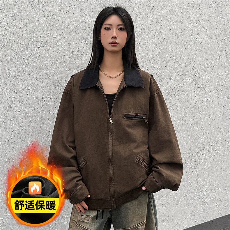 重磅美式水洗做旧工装秋冬新款夹克棉衣外套436-996-P125178,男装夹克,电商A436