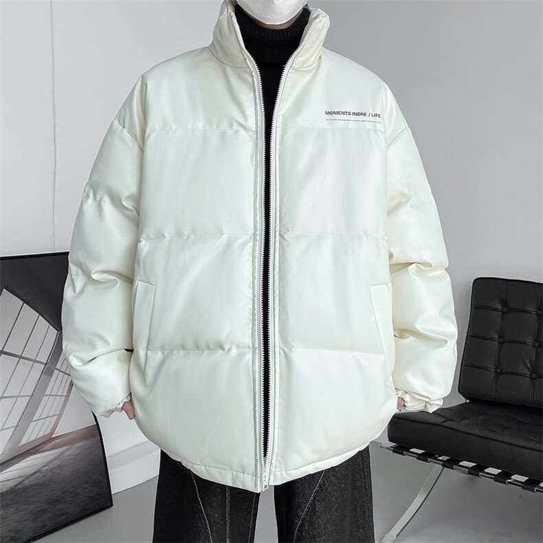 冬季男士棉服潮流字母印花皮棉衣男立领加厚棉袄A266-PY2101-P110,男装棉衣,电商A266