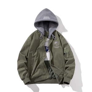 现货 三色秋冬季潮牌夹克棉衣棒球服 欧美街头飞行员外套情侣装图片