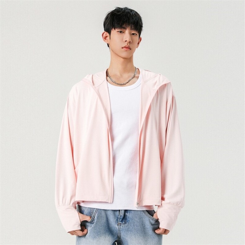 短款防晒衣男女款夏季纯色休闲冰丝透气防晒服A406 F6323 特P48图片