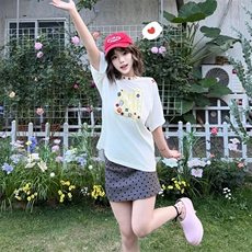 万针全刺绣工艺抖音得物高品质260克重磅纯棉双纱美式高街短袖T恤，男装T恤，电商A486