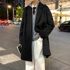 2025新秋款粗纺防羊绒毛呢大衣英伦风衣外套DSA157B-J2566-P115，男装风衣，电商A157B